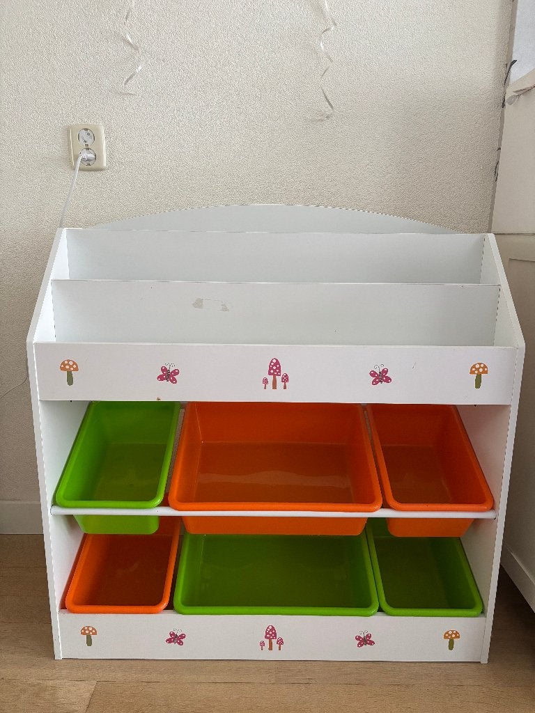 Houten opbergkast met bakken voor kinderen, Kinderen en Baby's, Zo goed als nieuw, 75 tot 100 cm, Minder dan 50 cm, Commode