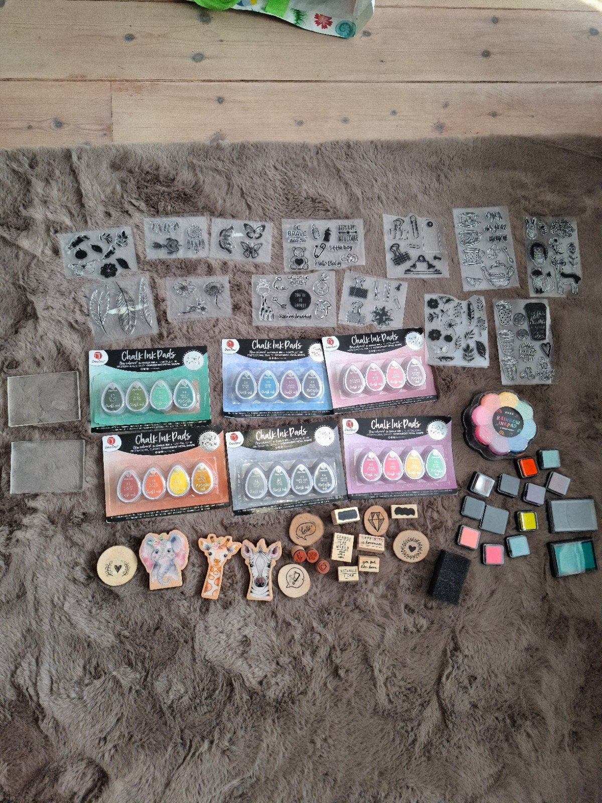 Grote collectie stempels en inktpads, Hobby en Vrije tijd, Ophalen, Zo goed als nieuw, Clearstamp