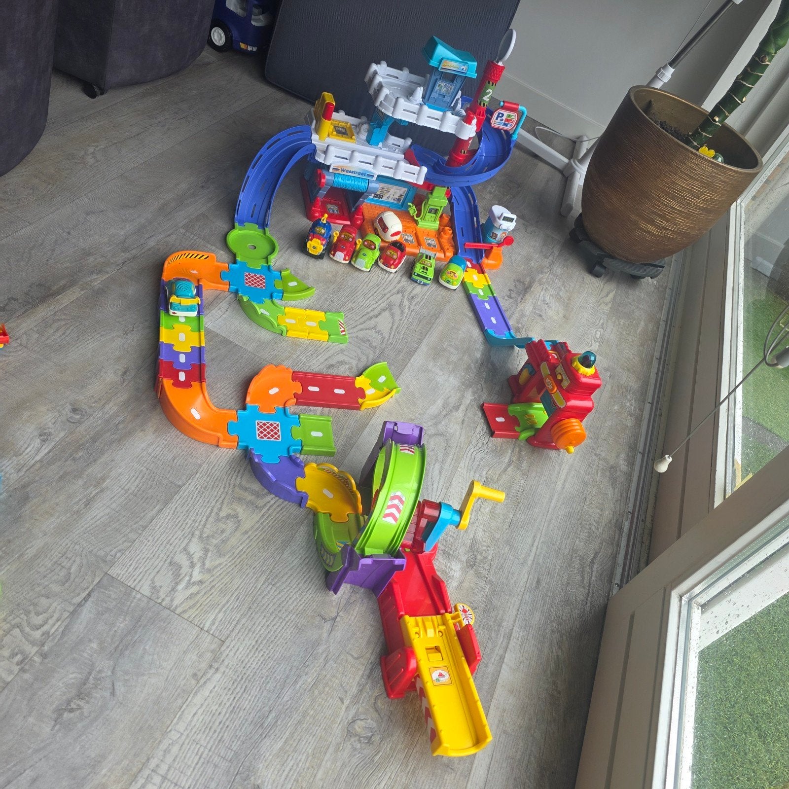 vtech toet toet baan met uitbreiding, Kinderen en Baby's, Ophalen of Verzenden, Zo goed als nieuw, 2 tot 4 jaar
