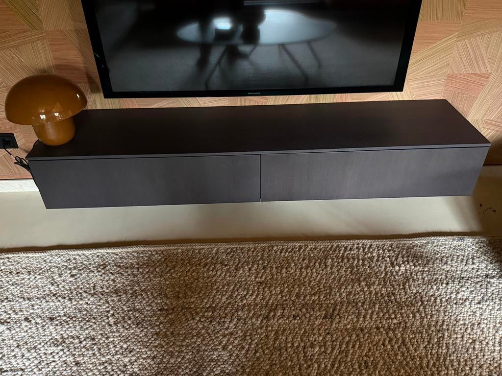 Te koop Interstar TV hangkast met 2 kleppen, Ophalen, 150 tot 200 cm, Eikenhout, Minder dan 100 cm