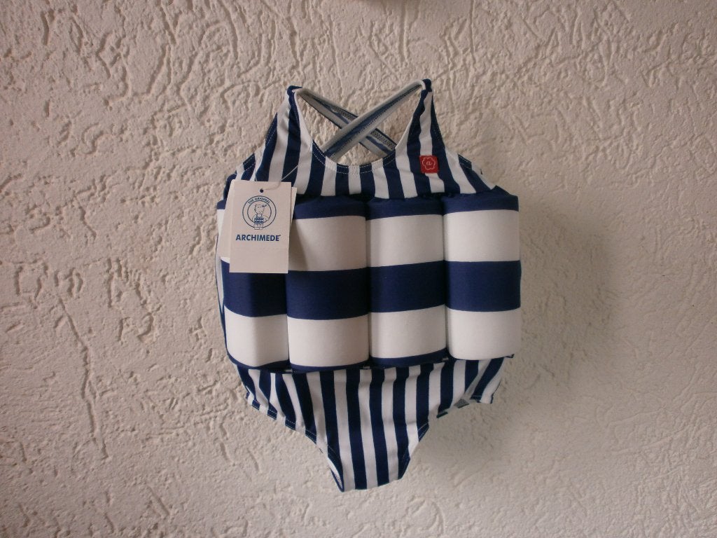 Drijfpakje 3 jarige blauw wit gestreept nieuw, Kinderen en Baby's, Kinderkleding | Kinder-zwemkleding, Archimede, Meisje, One size
