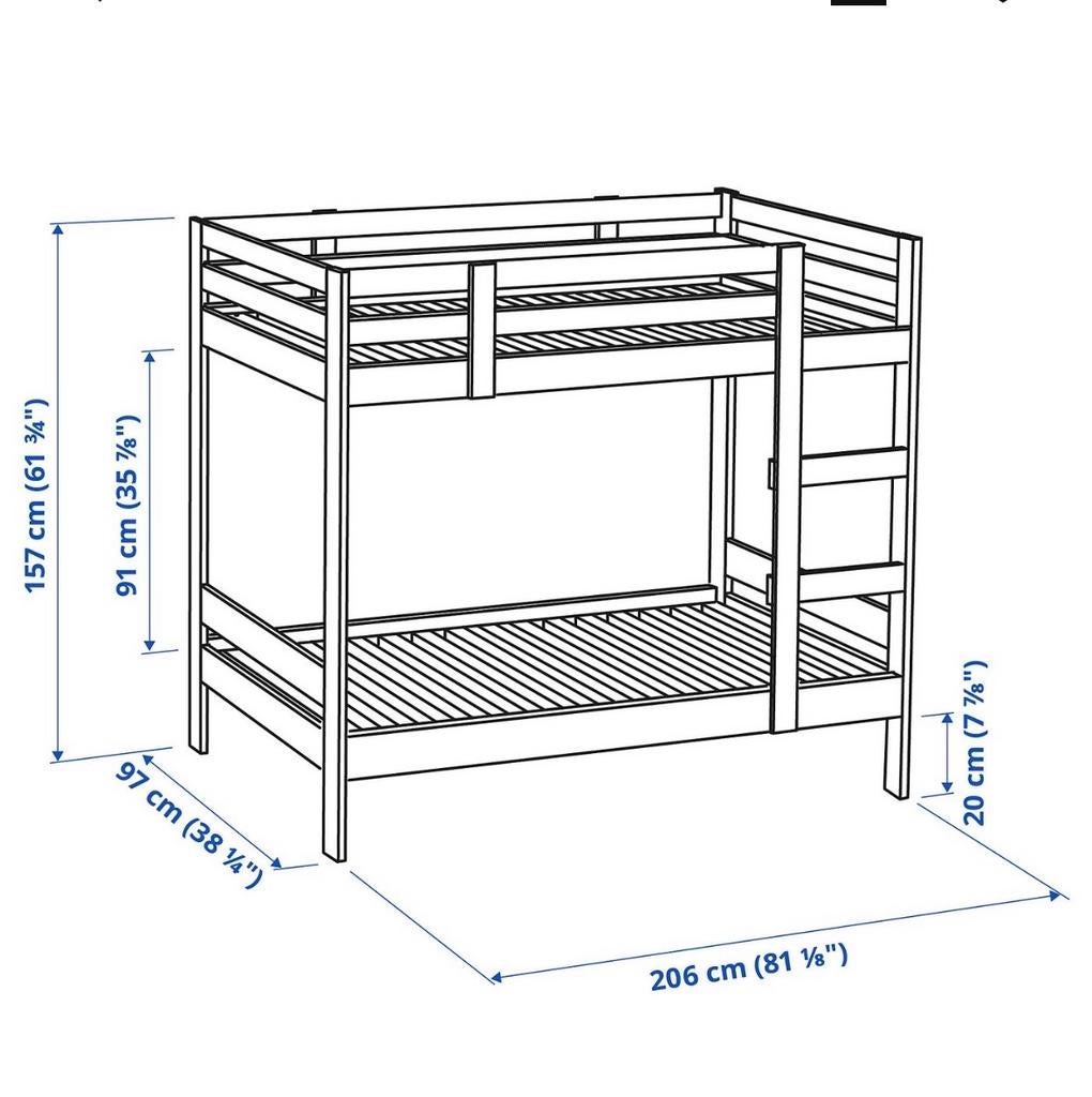 IKEA stapelbed MYDAL, Huis en Inrichting, 90 cm, 160 tot 180 cm, Tweepersoons, Ophalen of Verzenden