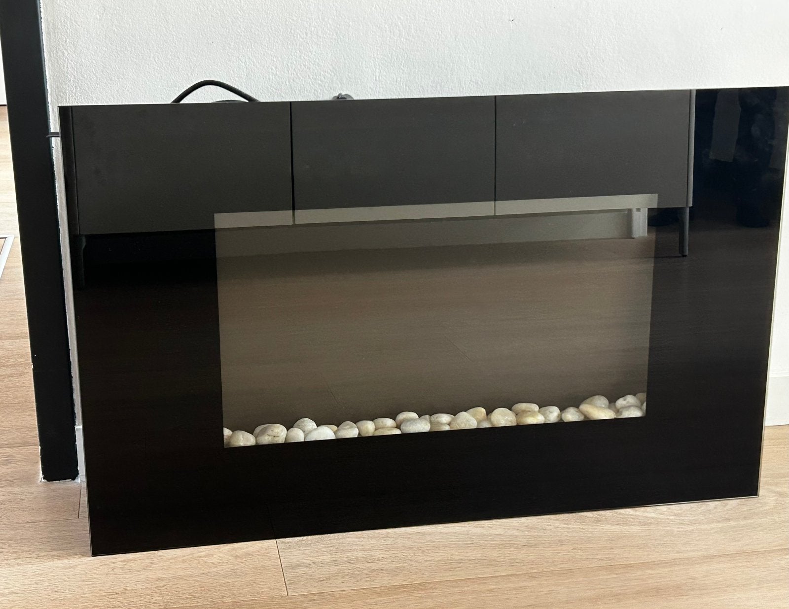 Open haard elektrische verwarming met wandmontage, Huis en Inrichting, Ophalen, Gebruikt, Hangende haard, Elektrische haard