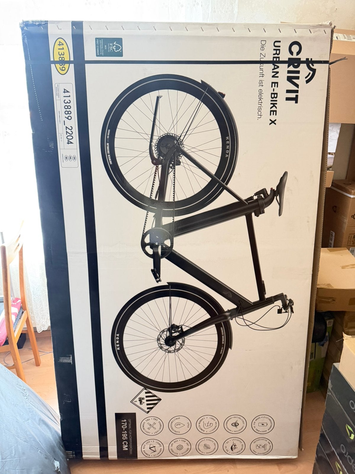 Nieuw - Elektrische Stadfiets CRIVIT Urban X | Belt Drive |, Ophalen, Nieuw