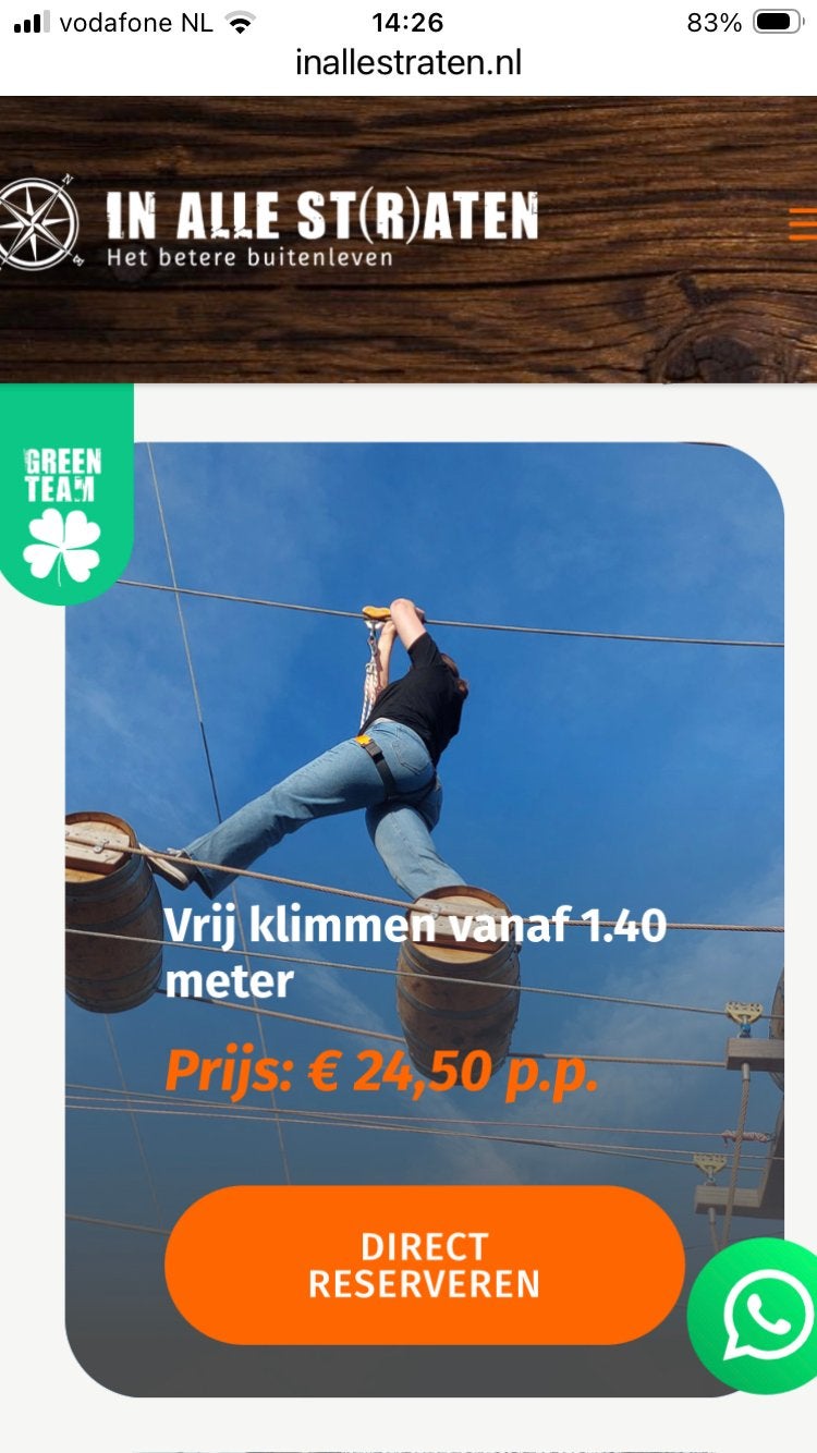 Tegoed bon klimpark waarde € 24,50 nu voor € 10,-, Tickets en Kaartjes, Eén persoon, Cadeaubon