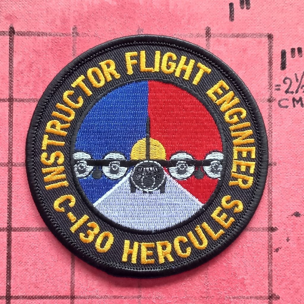 KLU LUCHTMACHT PATCH C-130 HERCULES FLIGHT ENGINEER INSTRUCT, Verzenden, Luchtmacht, Nederland, Embleem of Badge