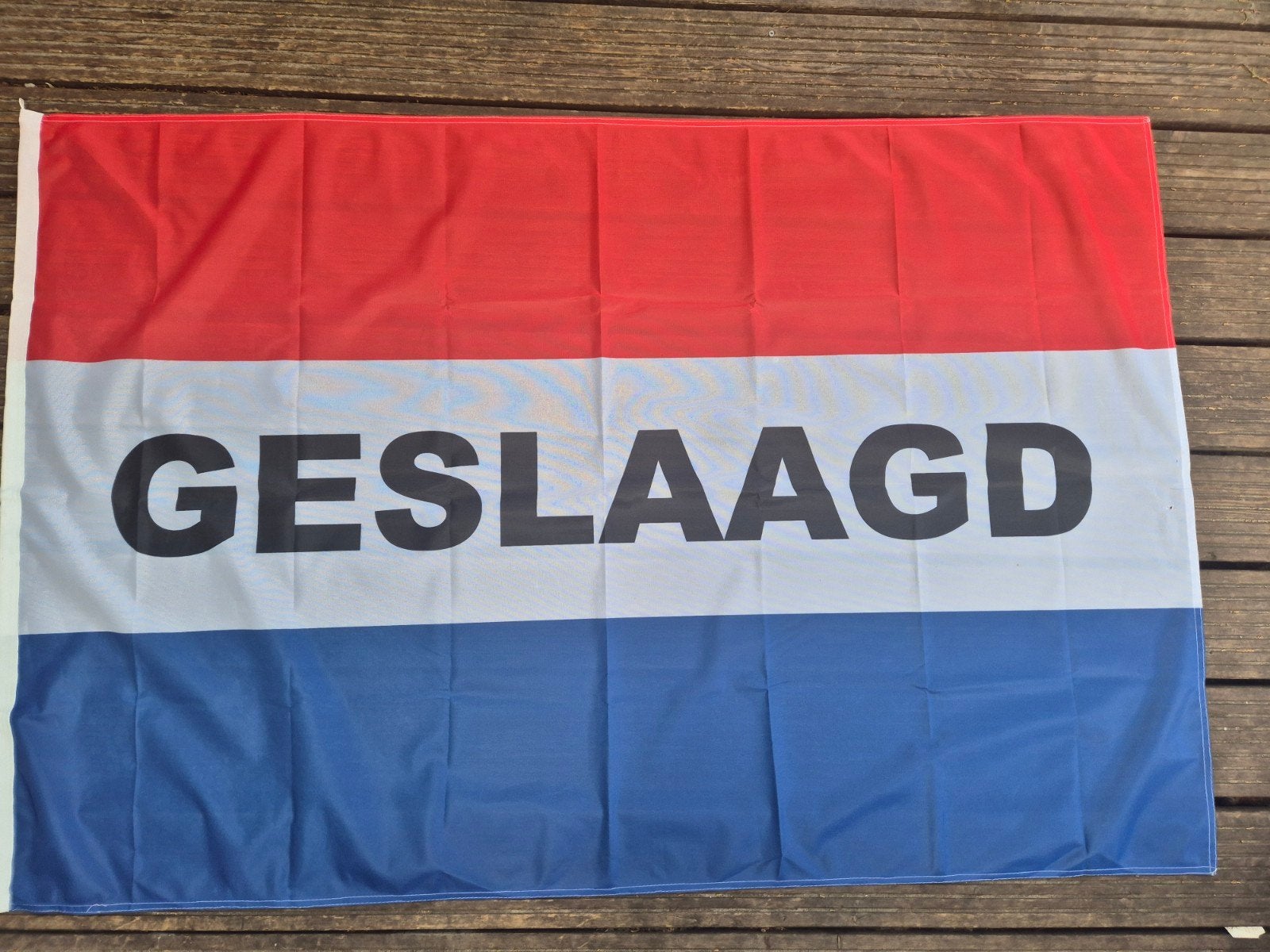 2 stuks geslaagd vlaggen mag ook los, Ophalen of Verzenden