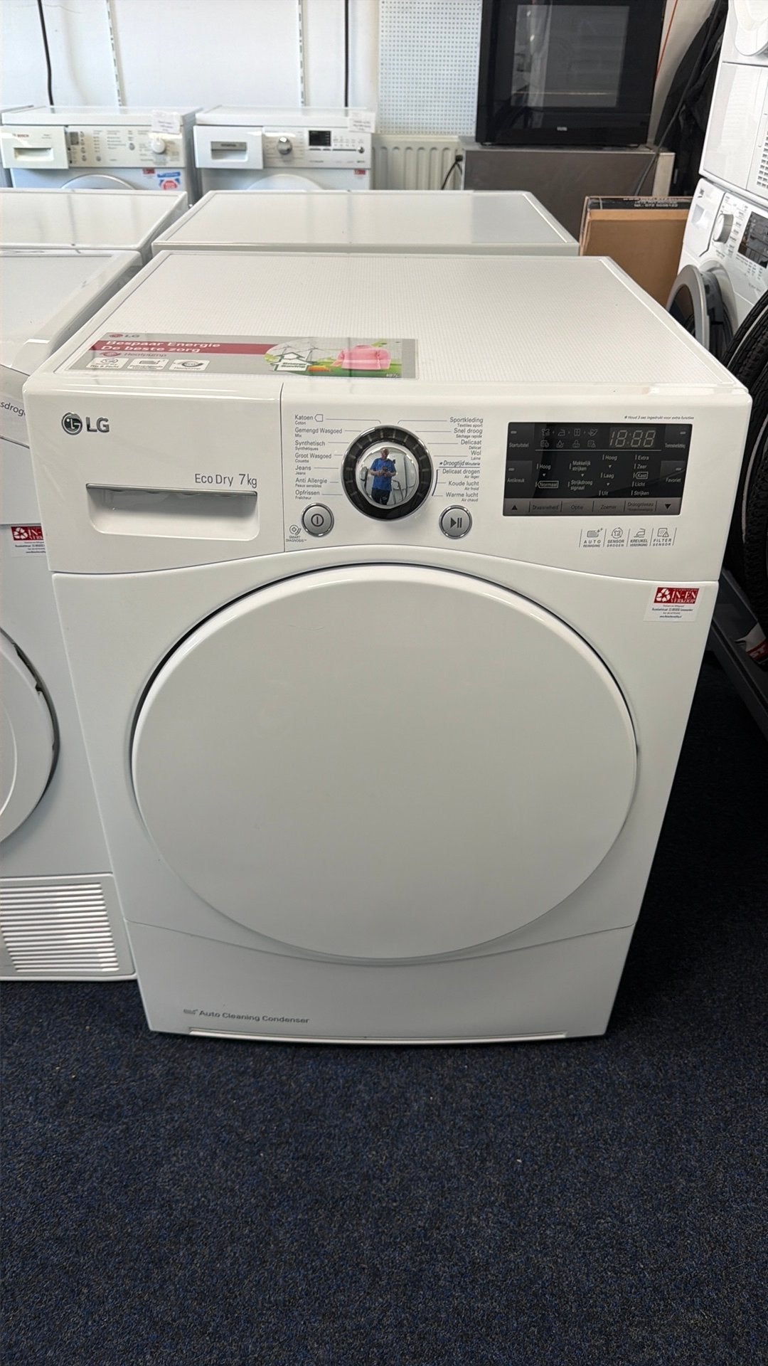 Lg eco dry 7kg warmtepomp incl garantie&bezorgen, Ophalen, Lg, Zo goed als nieuw, 85 tot 90 cm