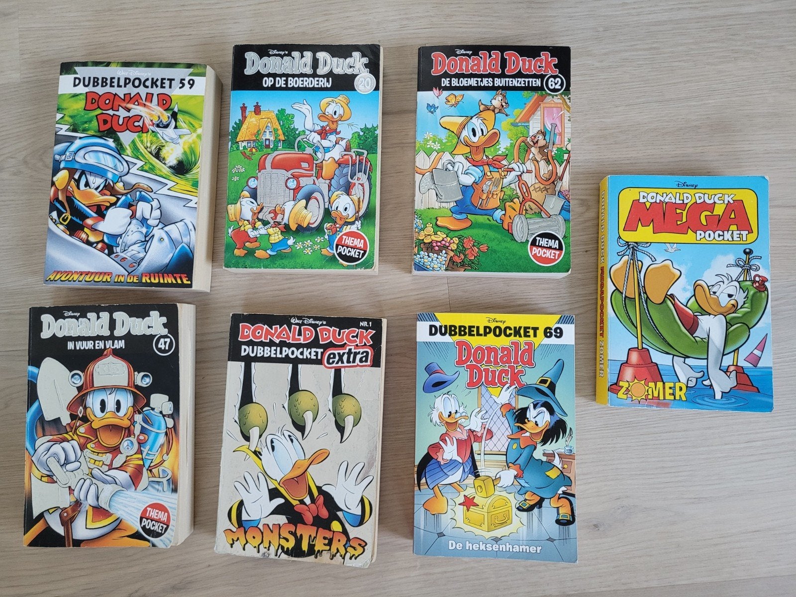 Donald Duck Dubbel-/themapocket (€3,- per stuk), Boeken, Stripboeken, Meerdere stripboeken, Ophalen, Gelezen