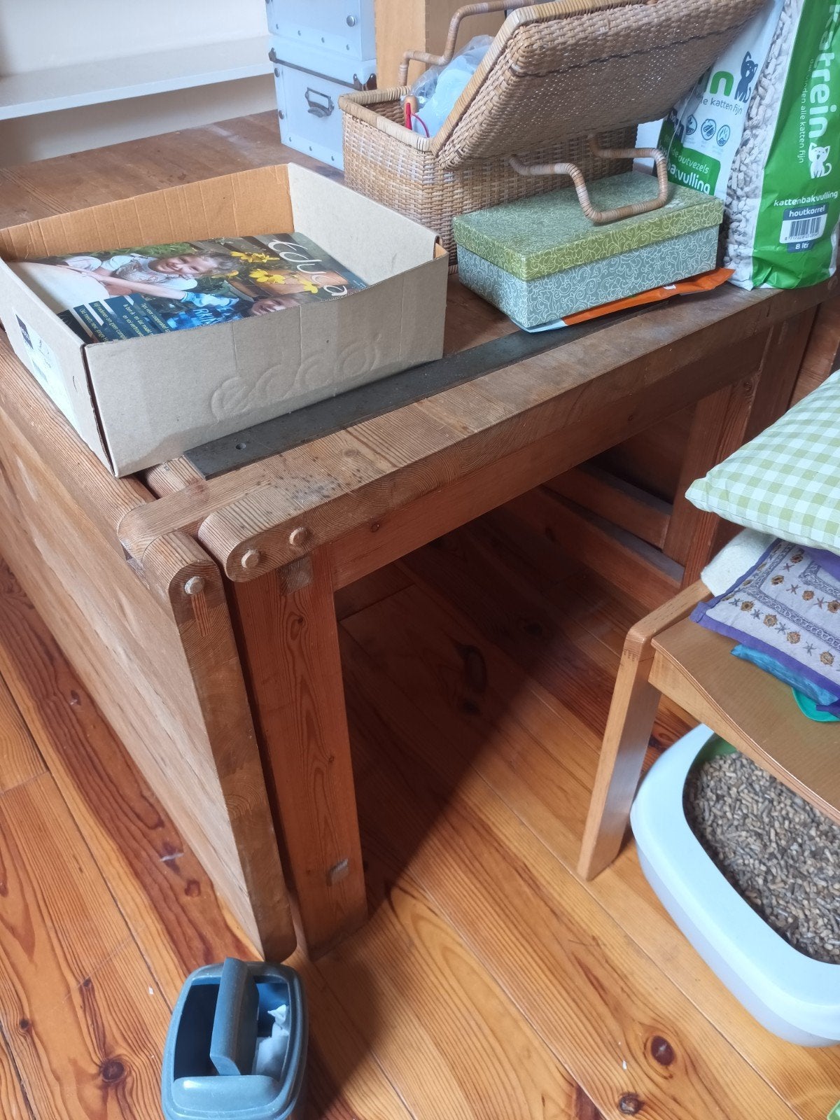 Robuuste houten tafel, Ophalen of Verzenden