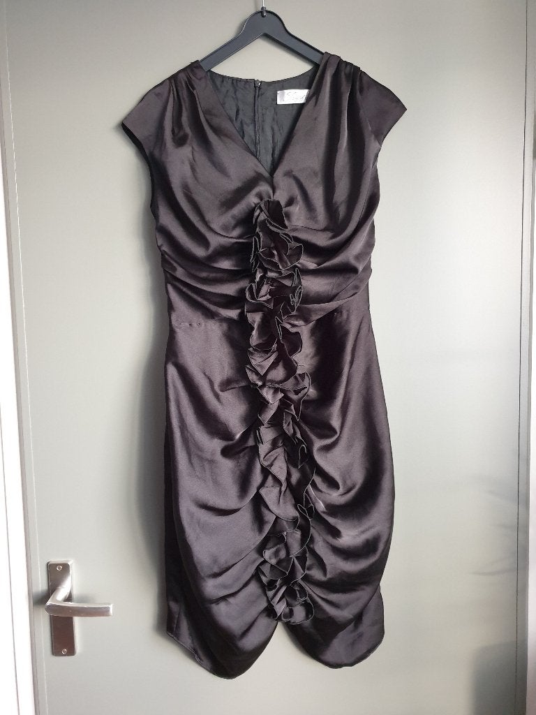 Faust Couture elegante zwarte jurk - T1, Kleding | Dames, Jurken, Zwart, Ophalen of Verzenden, Knielengte, Faust