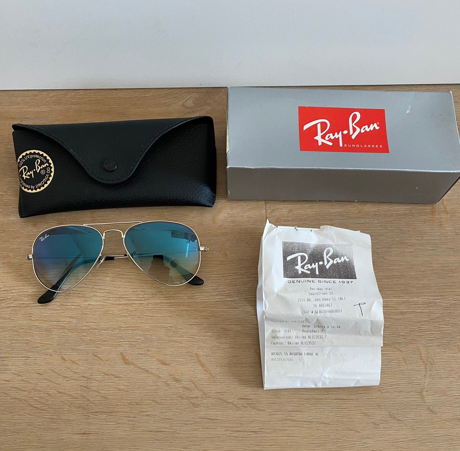 Ray-Ban piloten zonnebril – origineel & nieuw, Zonnebril, Zwart, Ophalen of Verzenden, Zo goed als nieuw