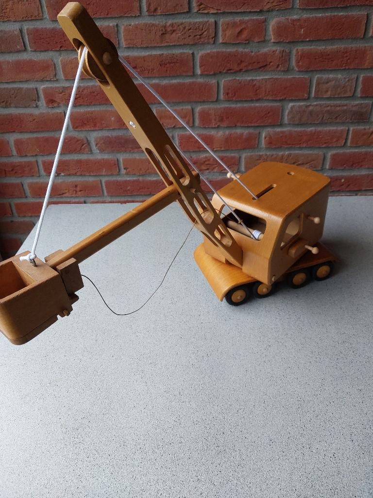 friedrich  frobel houten hijskraan-dragline, Kinderen en Baby's, Speelgoed | Houten speelgoed, Ophalen of Verzenden, Gebruikt