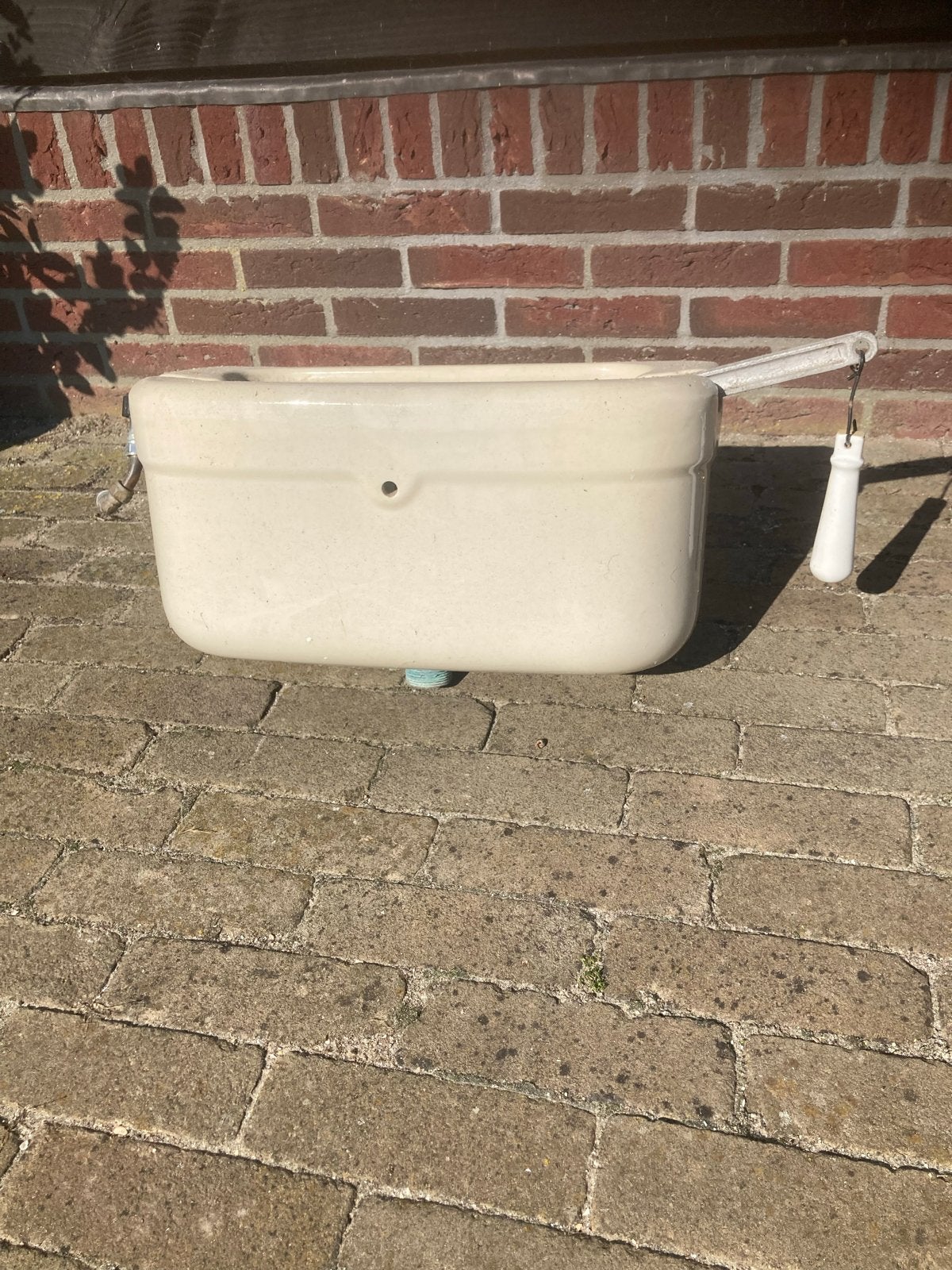 Vintage Sphinx Maastricht hooghangend toilet stortbak, Ophalen, Gebruikt, Toilet