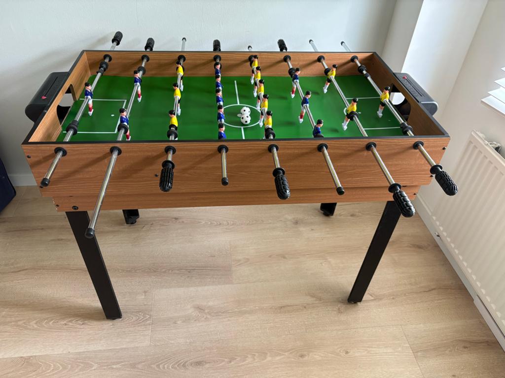 4 in-1 Speltafel: Tafeltennis, Airhockey Voetbal en Biljart, Ophalen, Zo goed als nieuw
