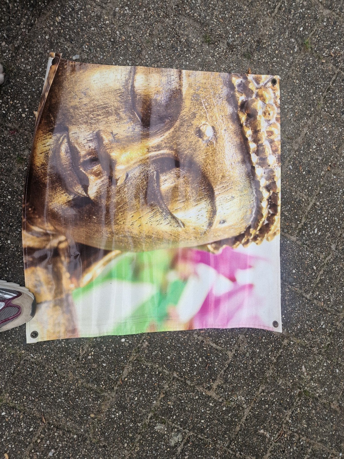 tuinposter buddha, Ophalen, Gebruikt