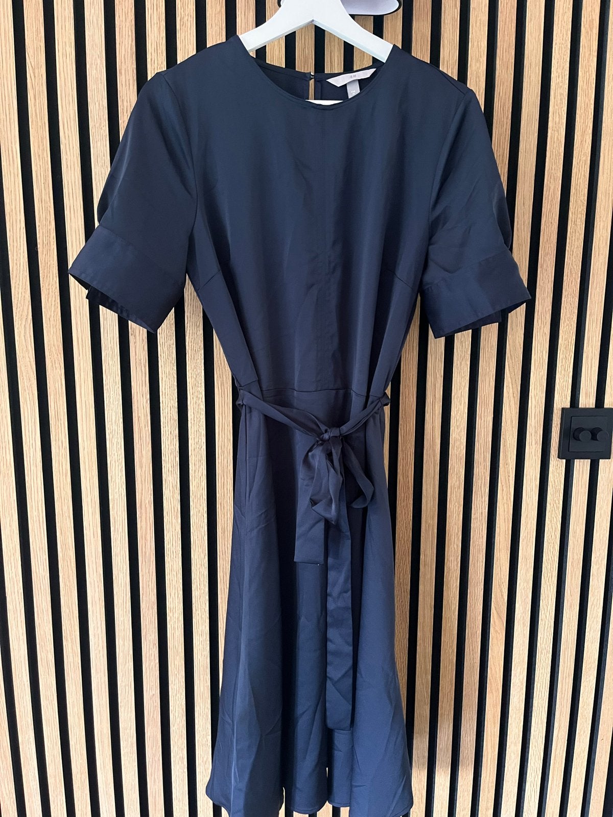 Hennes en Maurits jurk met strikceintuur, Maat 38/40 (M), Blauw, Ophalen of Verzenden, Zo goed als nieuw
