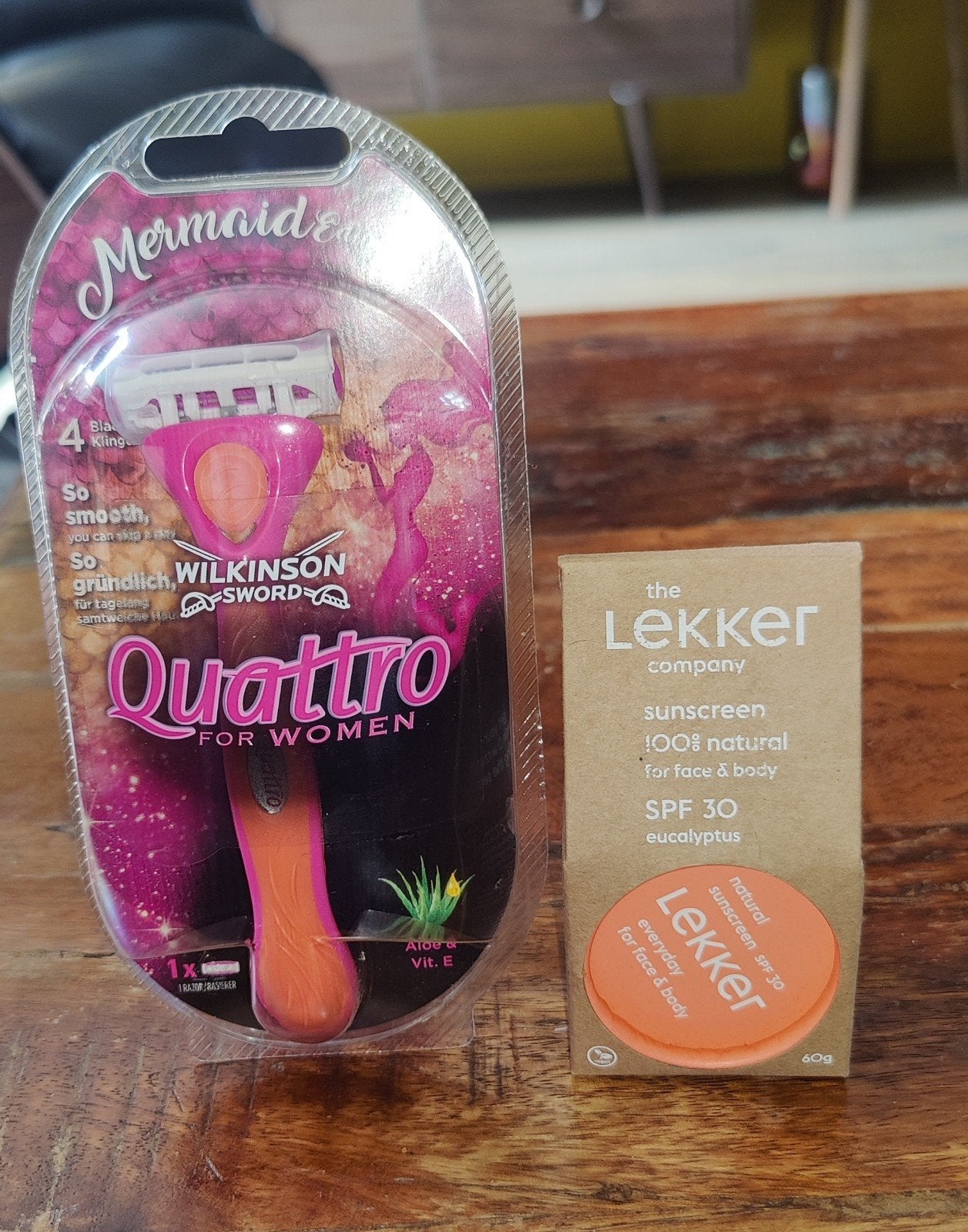 Wilkinson Quattro scheermes & Lekker zonnebrand SPF 30, Ophalen of Verzenden