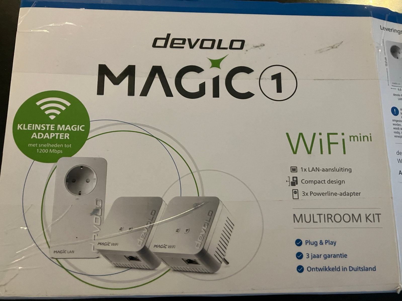 Devolo Magic 1 WiFi mini Multiroom Kit Powerline, Computers en Software, Routers en Modems, Gebruikt, Ophalen of Verzenden