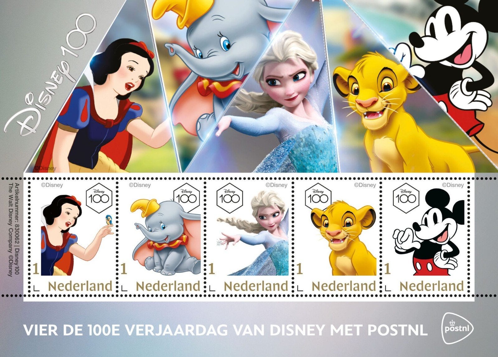 2023 Vel Persoonlijke Postzegels 100 Jaar Disney Postfris., Postzegels en Munten, Verzenden, Postfris