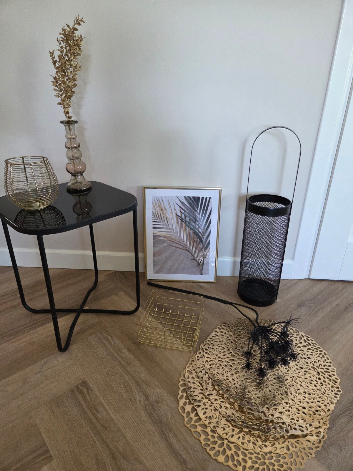 Zwart / goude accessoires, Ophalen, Zwart, Zo goed als nieuw, Metaal
