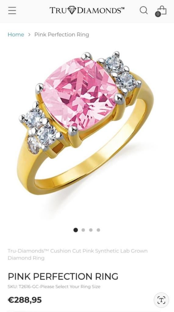 Lab grown diamond ring, Ophalen of Verzenden