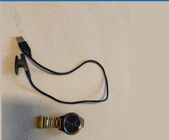 Garmin vivomove HR sporthorloge zwart/roze goud (kras), Ophalen of Verzenden, Gebruikt, Zwart