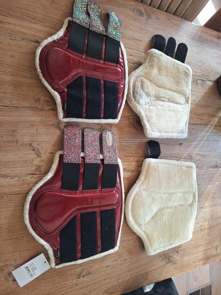 Set peesbeschermers glitter burgundy, Ophalen of Verzenden, Nieuw