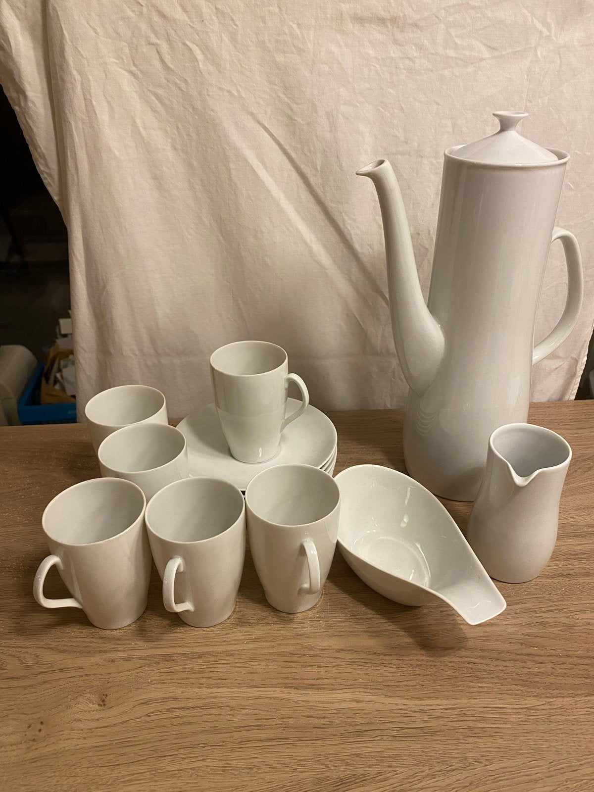 Koffieservies Mosa Select Wilma - Edmond Bellefroid jaren '5, Gebruikt, Ophalen of Verzenden, Effen, Porselein