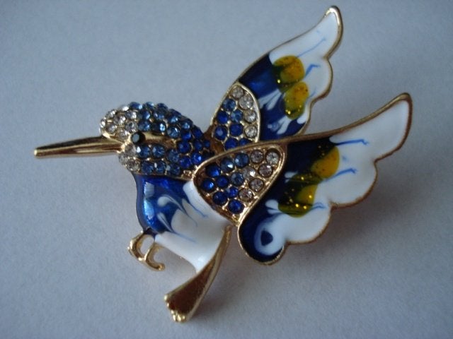 Kolibrie broche, Overige materialen, 4 tot 7 cm, Overige kleuren, Nieuw