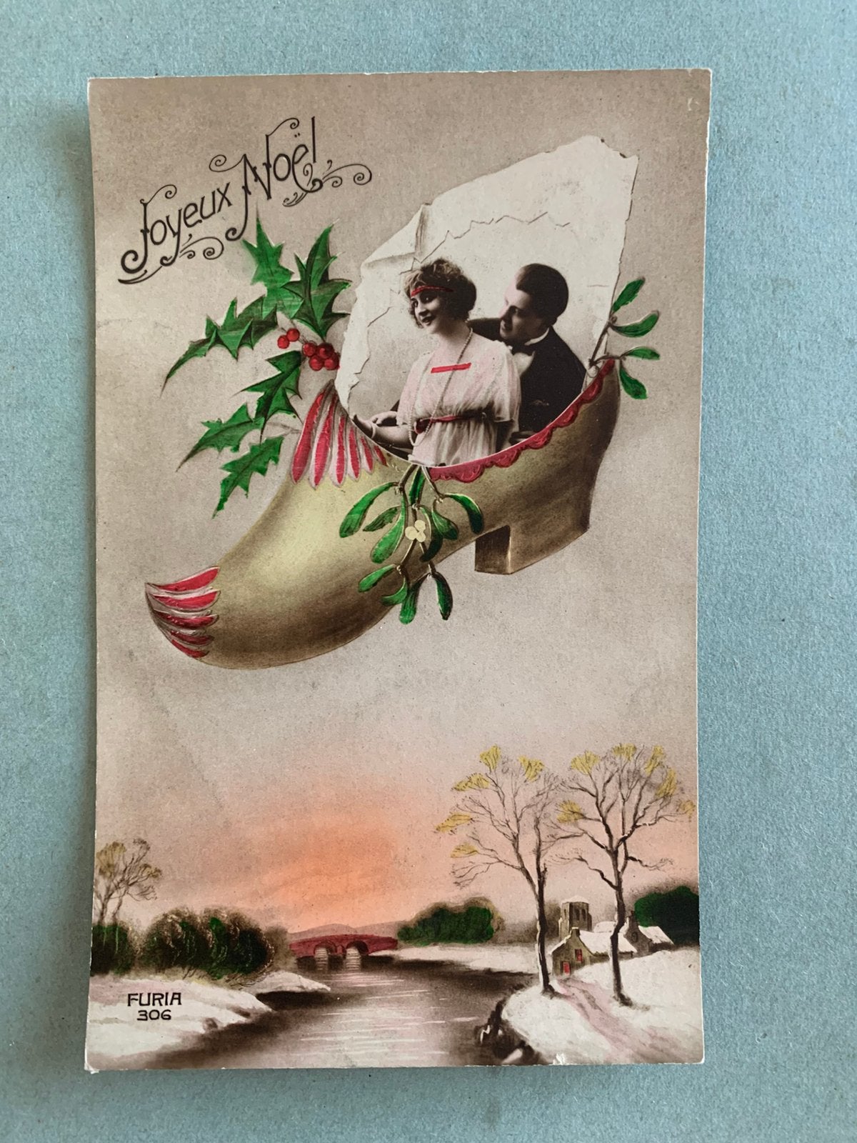 23-12-1922 Joyeux Noël, Ophalen of Verzenden, 1920 tot 1940, Gelopen, Feest(dag)