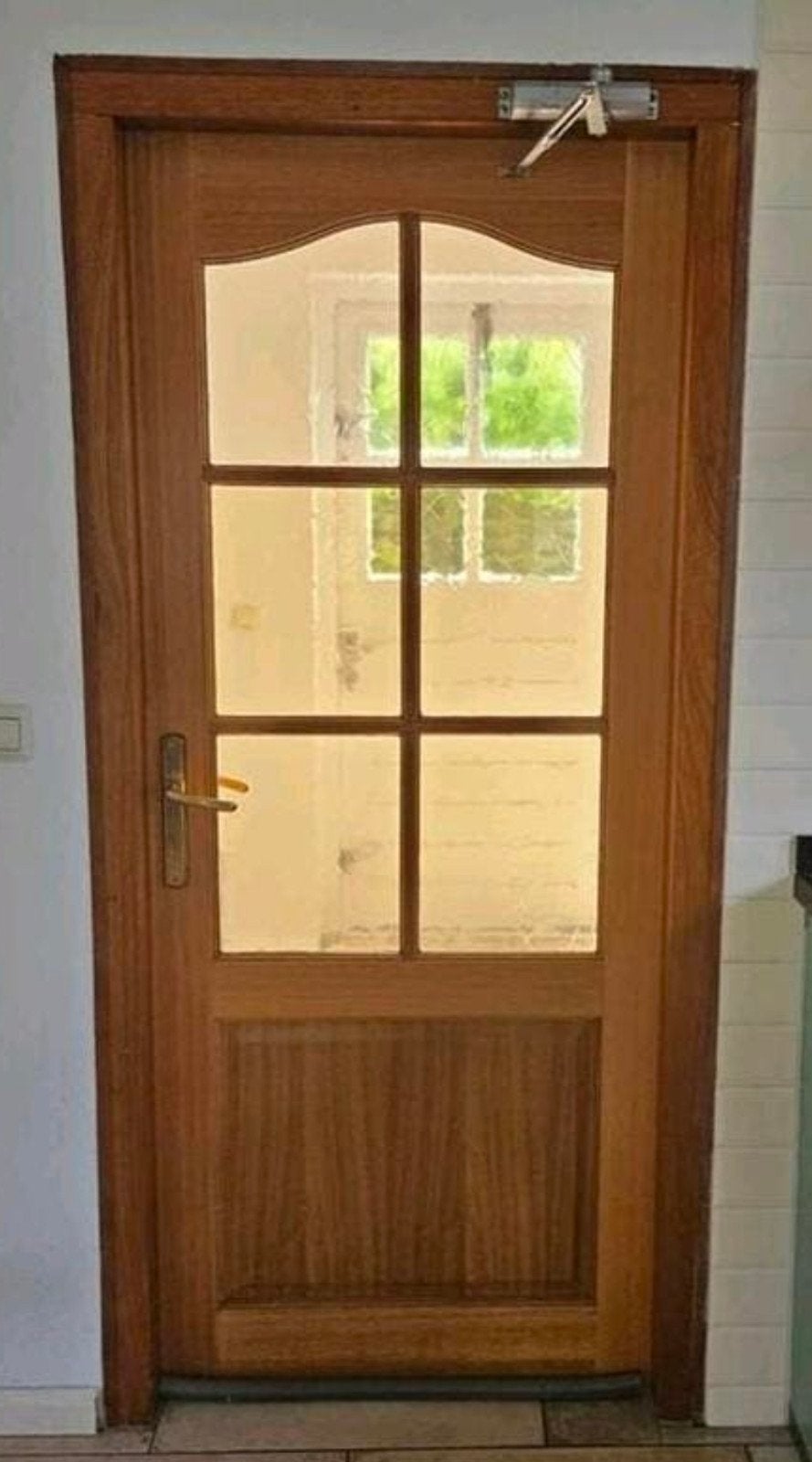 2x houten binnendeur glas 83x201,5 met hardhouten kozijnen, Ophalen, Glas, Binnendeur, 200 tot 215 cm