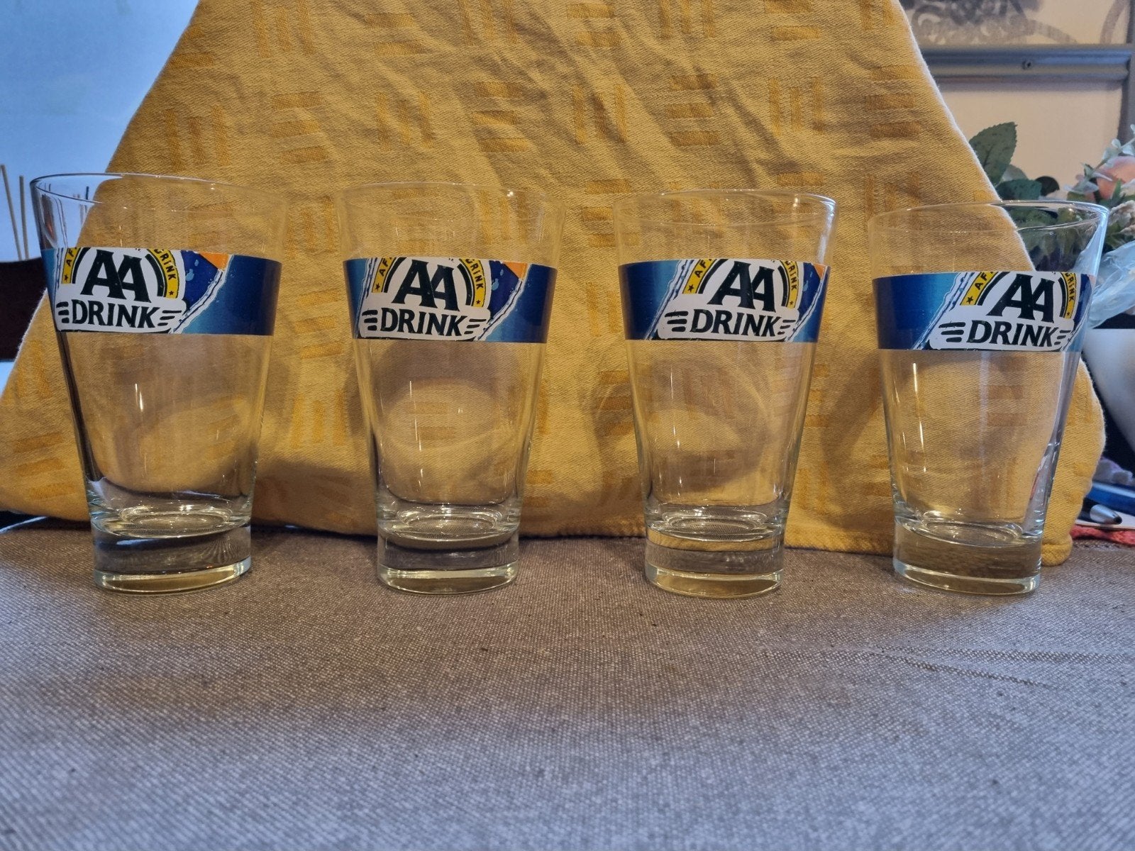 Set van 4 AA Drink glazen, Ophalen of Verzenden