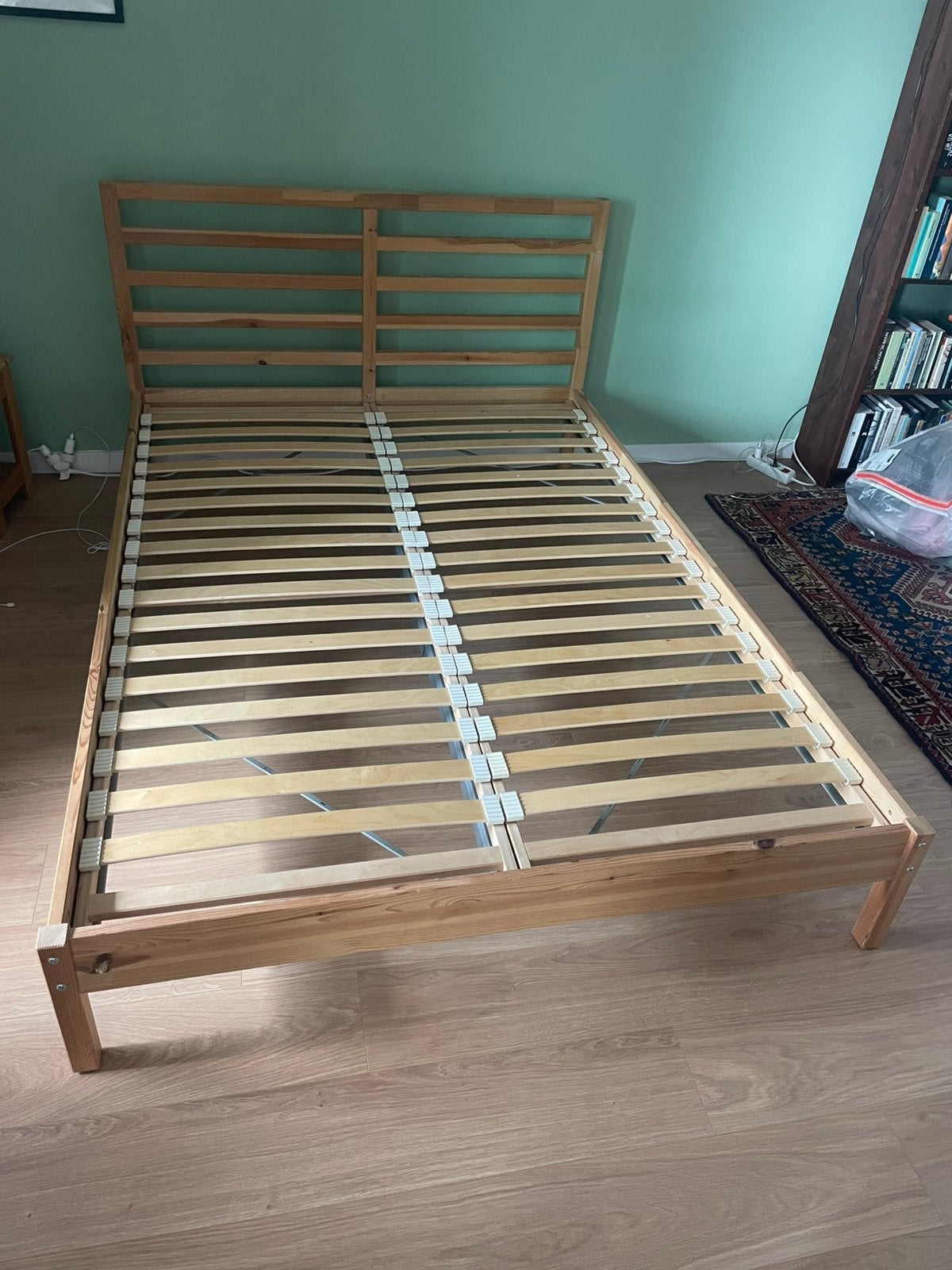 Ikea bed TARVA 140x200cm, Ophalen, Gebruikt, Wit, Tweepersoons