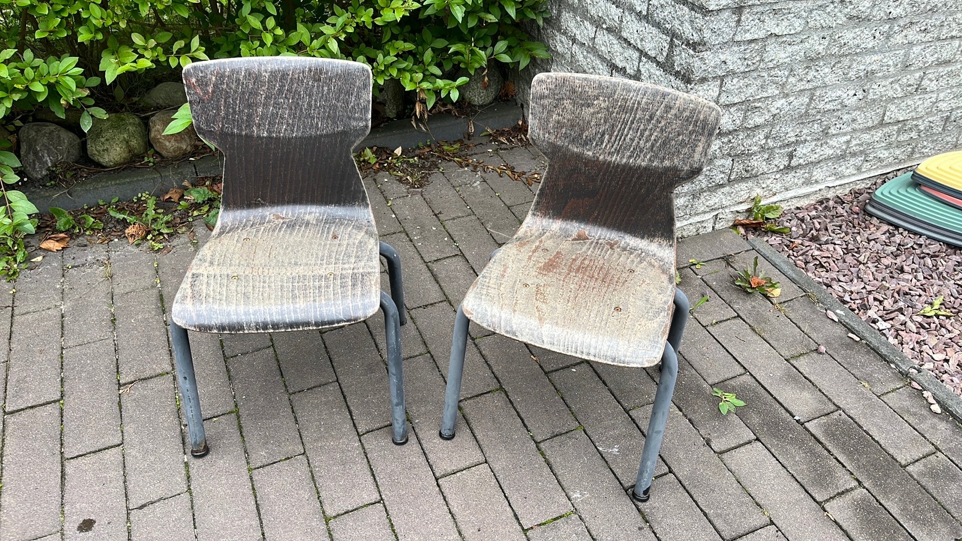 2 kinderstoeltjes hout (Obo 6407 eromes Wijchen), Ophalen, Gebruikt, Overige typen