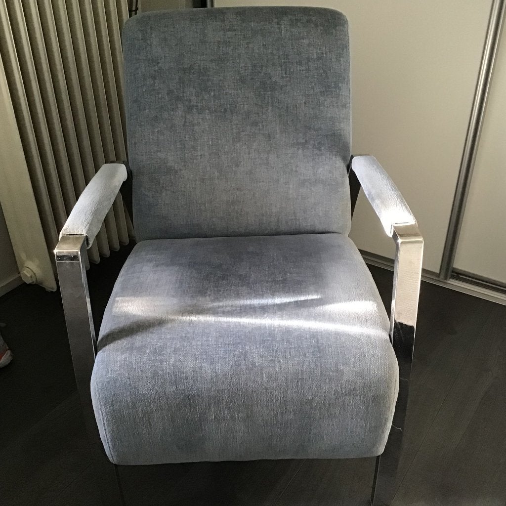Comfortabele stoel, vintage, Huis en Inrichting, Ophalen, Gebruikt, Blauw, Vintage