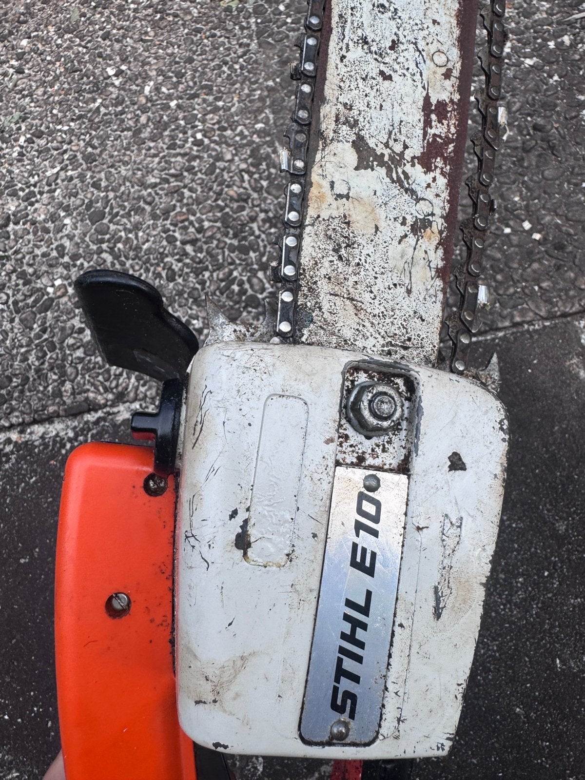 Stihl E10 elektrische kettingzaag, Ophalen of Verzenden, Zo goed als nieuw, Elektrisch