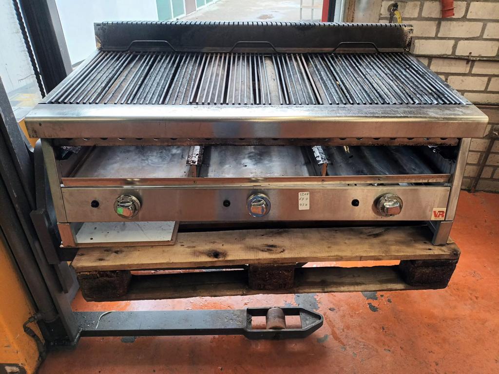 Professionele lava steen rvs water grill steak barbecue, Ophalen, Gebruikt
