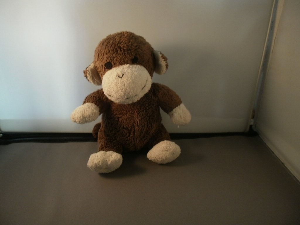 natalis Menzis aap bruin/lichtbruin 20 cm van zachte velours, Overige merken, Overige karakters, Nieuw, Ophalen of Verzenden