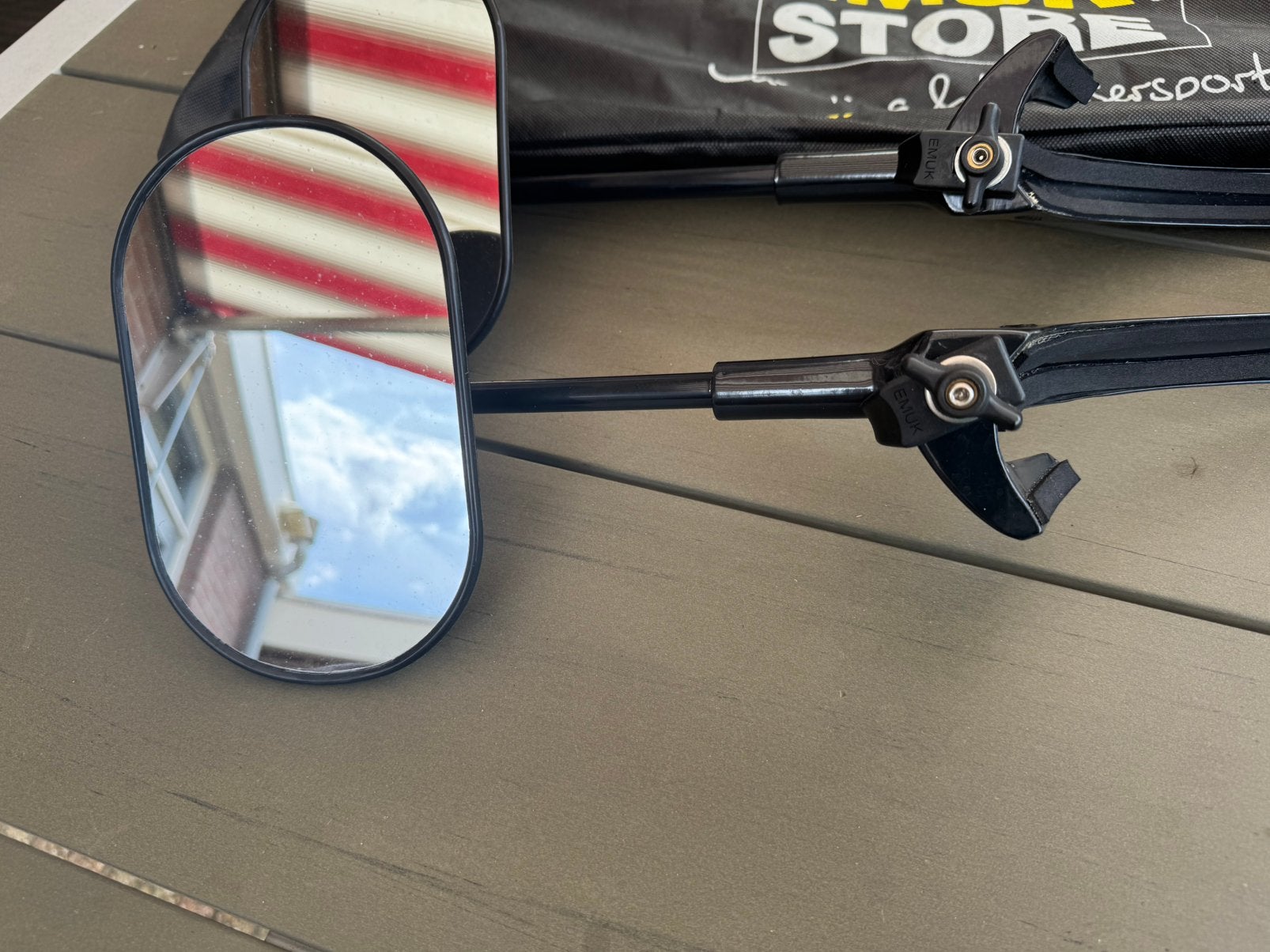 Te koop EMUK caravanspiegels passend op VW GOLF 7, Ophalen, Gebruikt
