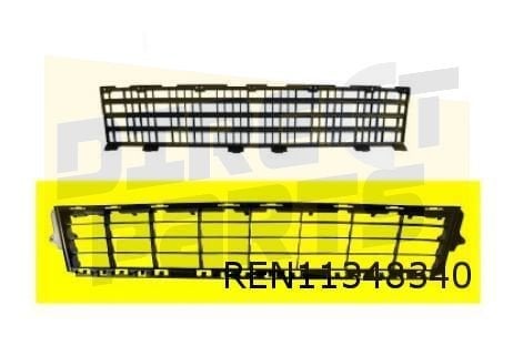 Renault Clio III (2/09-1/13) voorbumpergrille onder (buitenz, -, -, Nieuw, Bumper