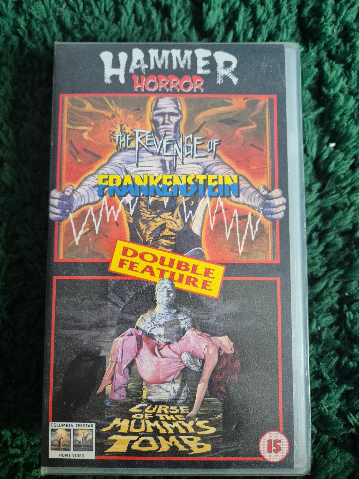 Hammer Horror Double Feature VHS: Frankenstein & Mummy, Cd's en Dvd's, Horror, Vanaf 16 jaar, Ophalen of Verzenden, VHS