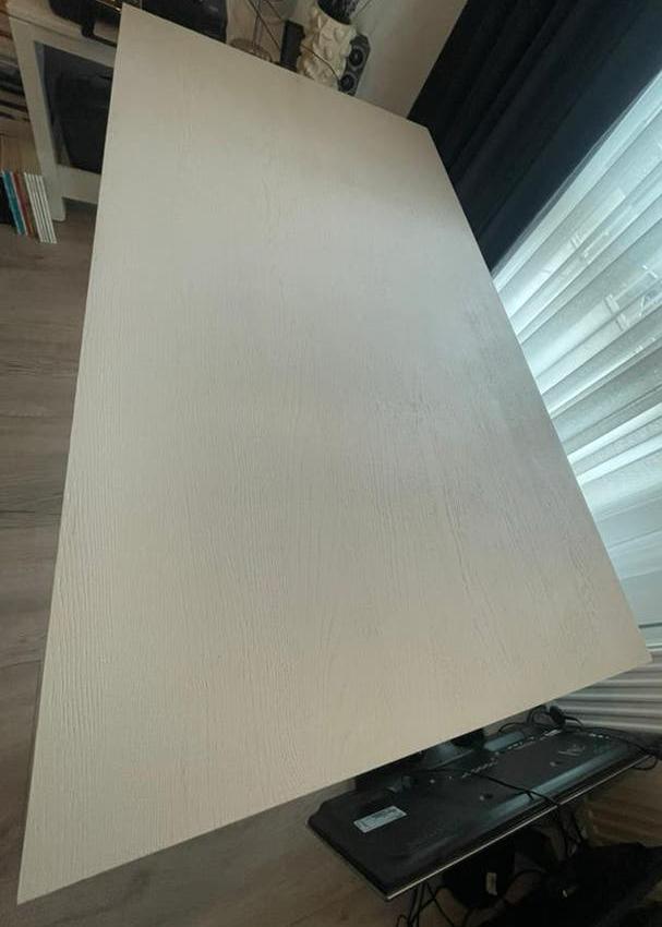 Eetkamertafel/Bureau/ Tuintafel - wit massief hout, Ophalen, Zo goed als nieuw