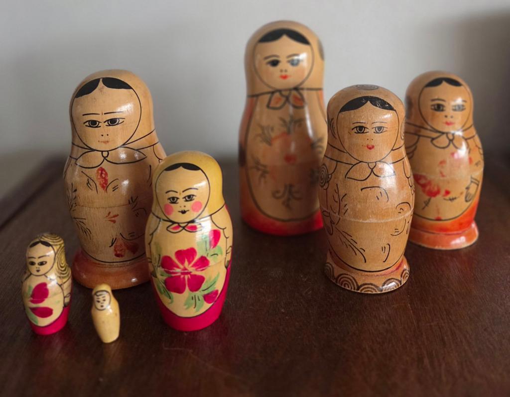 Vintage Matroesjka nestpoppen en spaarpot, Ophalen of Verzenden