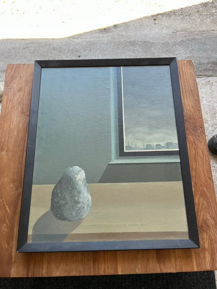 Abstract schilderij met surrealistische elementen, Ophalen, Olieverf, Overige onderwerpen, Ingelijst