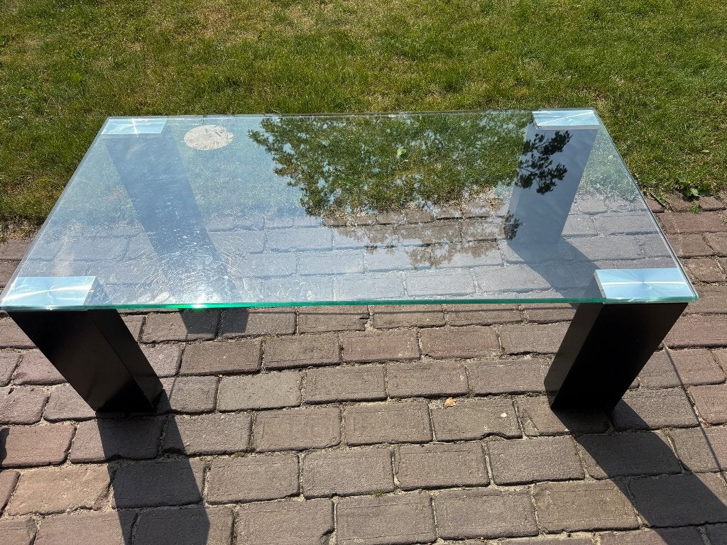 Glazen salontafel 120 x 60 x 40, Huis en Inrichting, Tafels | Salontafels, Ophalen, Gebruikt, 100 tot 150 cm, 50 tot 100 cm