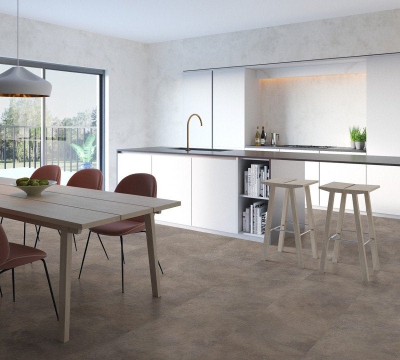 Grote Pvc click tegel Oxidized Stone 95cm X 42,8cm X 5mm, Bruin, 75 m² of meer, Nieuw, Ophalen of Verzenden