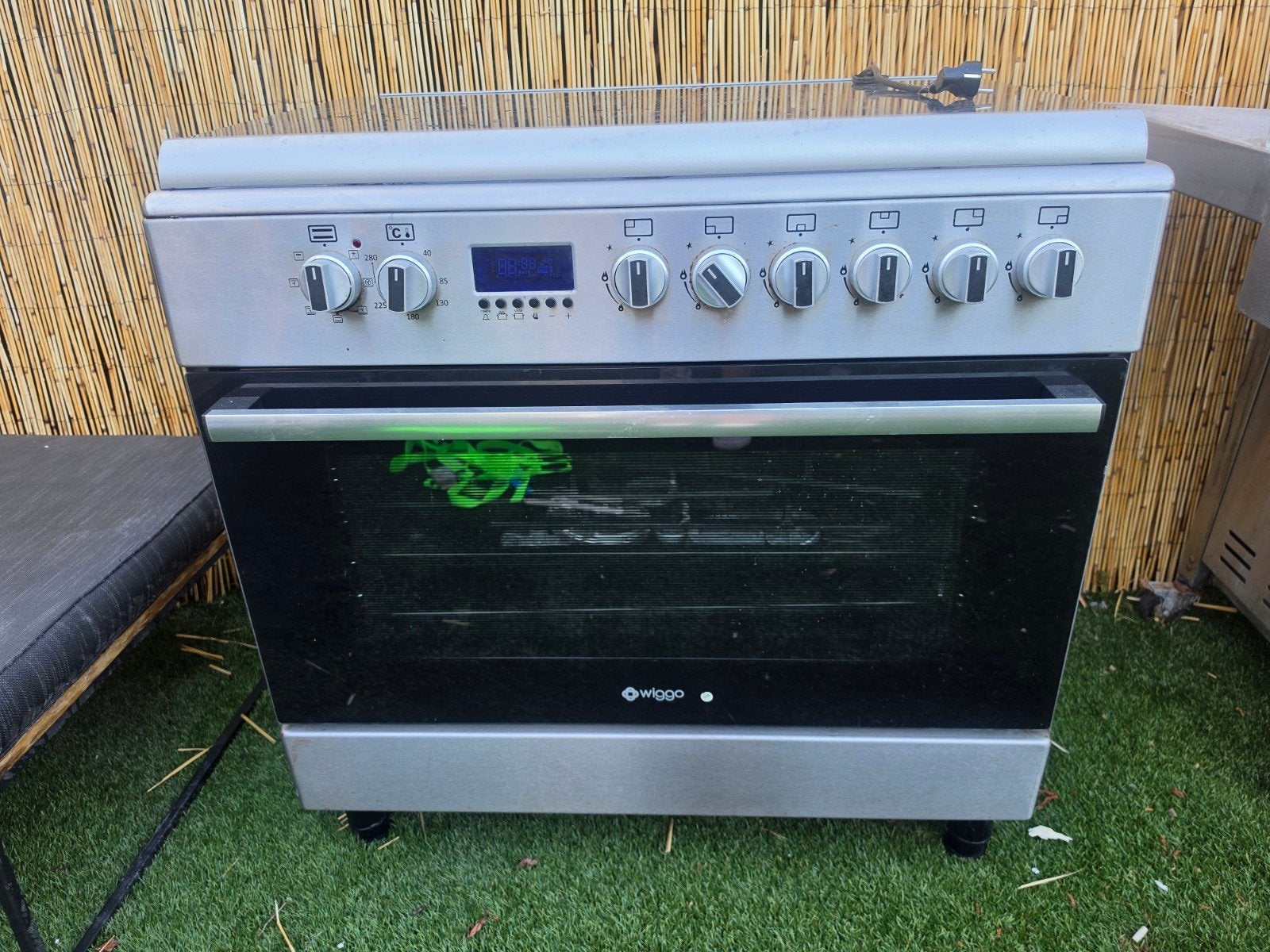 Wiggo Fornuis 90 cm - Gasfornuis met Oven, Witgoed en Apparatuur, Fornuizen, Gebruikt, 60 cm of meer, Ophalen of Verzenden, Gas