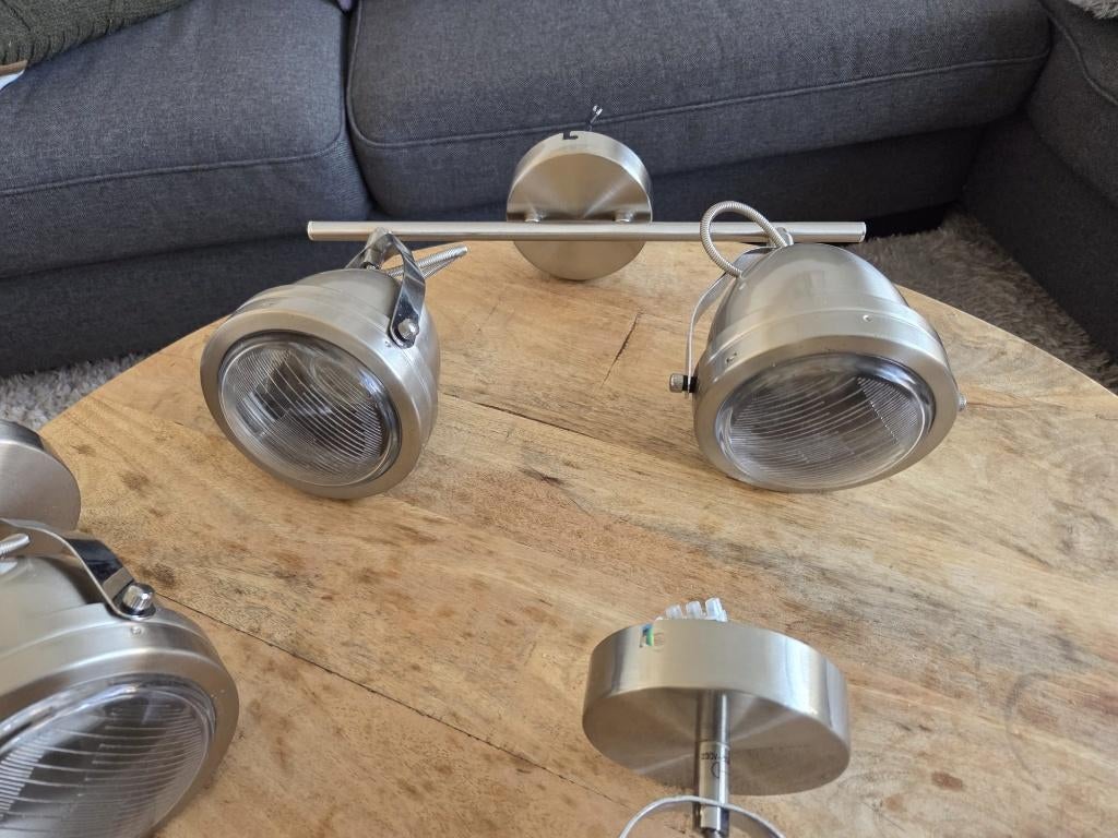 Stoere industriële spotjes, Huis en Inrichting, Ophalen, Zo goed als nieuw, Plafondspot of Wandspot