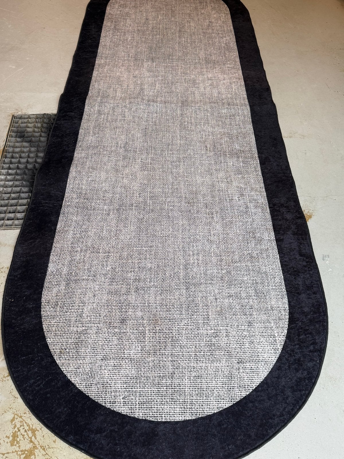 2x Loper grijs/zwart 100x250 cm, Ophalen, 200 cm of meer, 50 tot 100 cm, Zo goed als nieuw